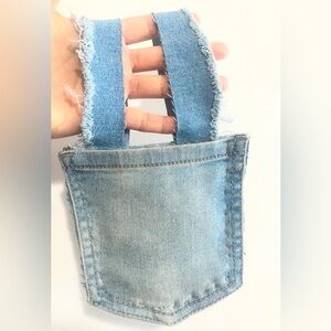 Light Blue Denim Pocket Purse